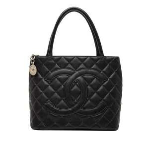Chanel Medallion Tote Quilted Caviar #256294C21B